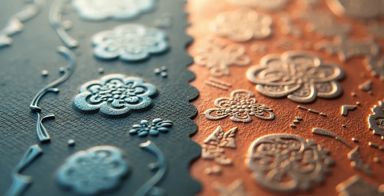 Vergelijking tussen een authentiek en een vervalst gelijkvormigheidsattest met focus op papiertextuur en veiligheidskenmerken.