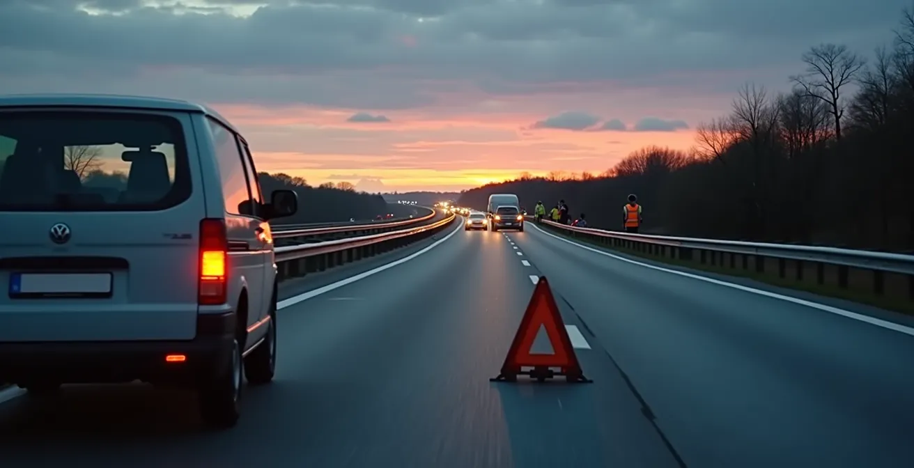 Gevaarlijke situatie op pechstrook Belgische autosnelweg