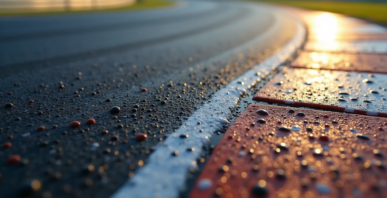 Visualisatie van de ideale lijn door de chicane op Circuit Zolder